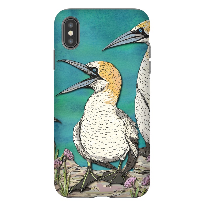 iPhone Xs Max StrongFit Gannet Chat by Lotti Brown