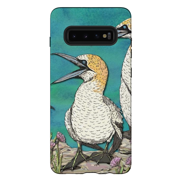 Galaxy S10 plus StrongFit Gannet Chat by Lotti Brown