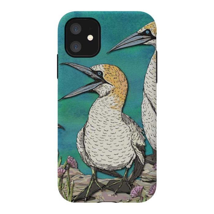 iPhone 11 StrongFit Gannet Chat by Lotti Brown