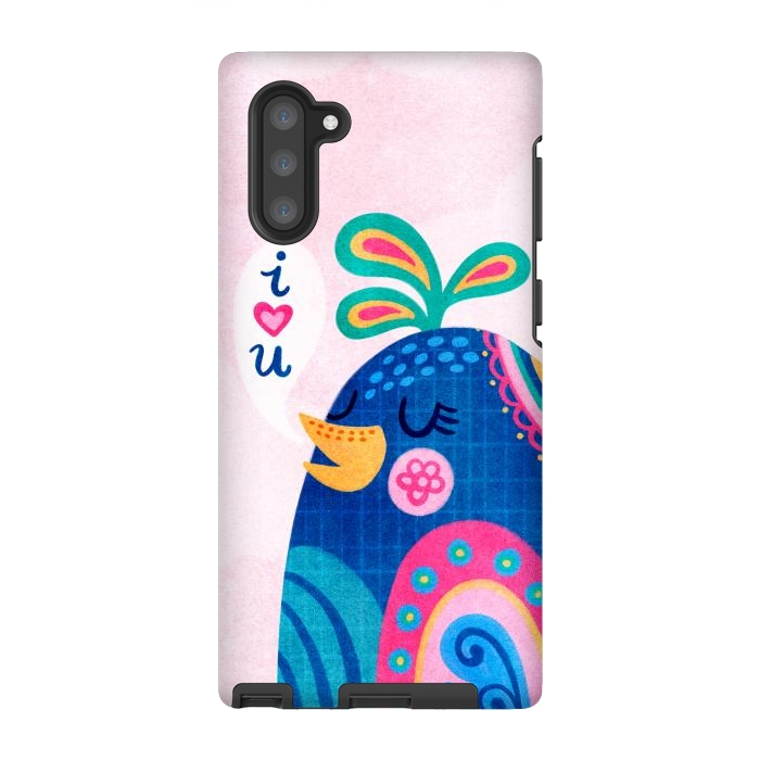 Galaxy Note 10 StrongFit I Love You Bird by Noonday Design