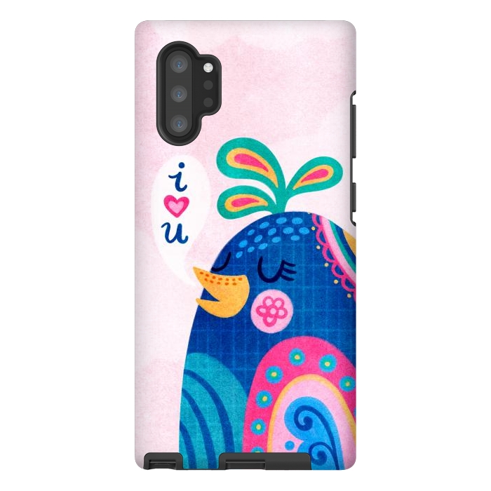 Galaxy Note 10 plus StrongFit I Love You Bird by Noonday Design