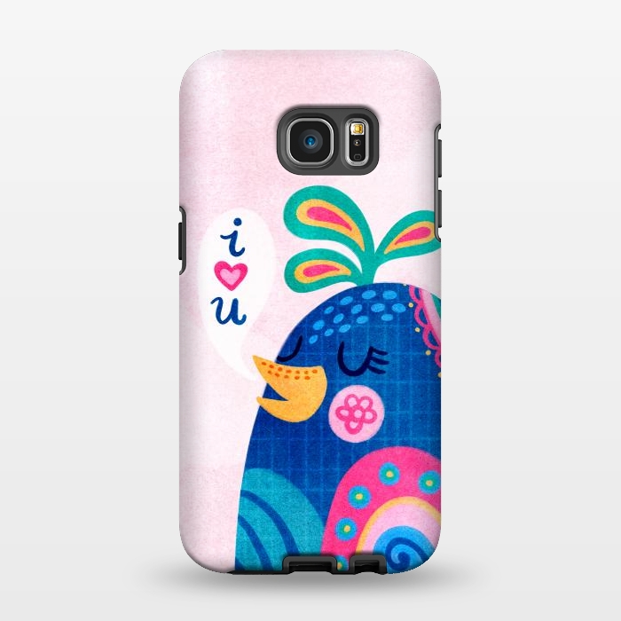 Galaxy S7 EDGE StrongFit I Love You Bird by Noonday Design