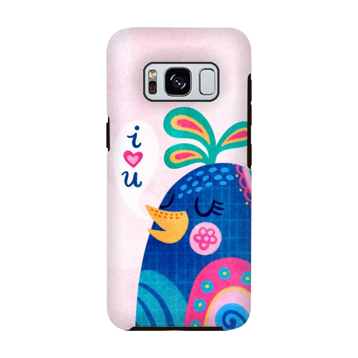 Galaxy S8 StrongFit I Love You Bird by Noonday Design