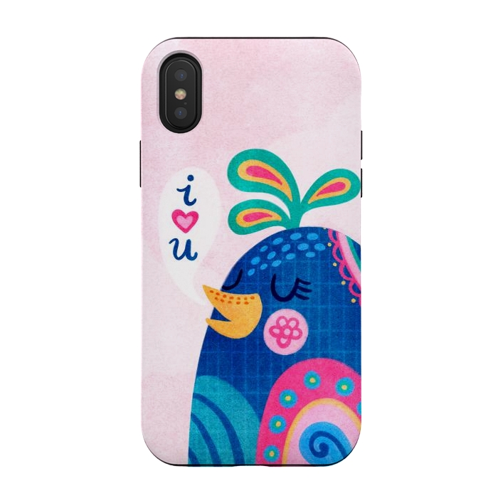 iPhone Xs / X StrongFit I Love You Bird by Noonday Design