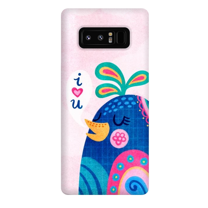 Galaxy Note 8 StrongFit I Love You Bird by Noonday Design