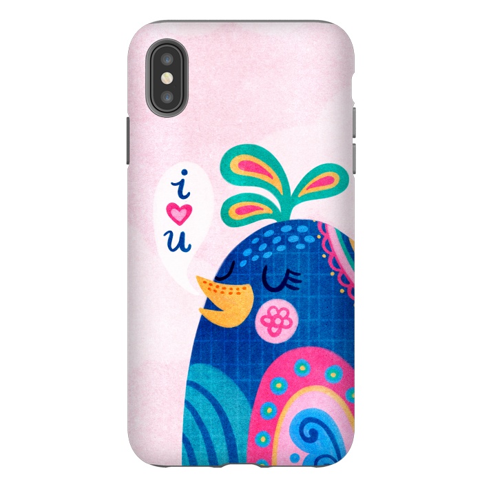 iPhone Xs Max StrongFit I Love You Bird by Noonday Design
