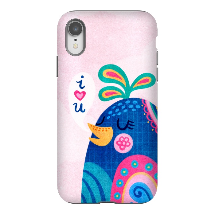 iPhone Xr StrongFit I Love You Bird by Noonday Design
