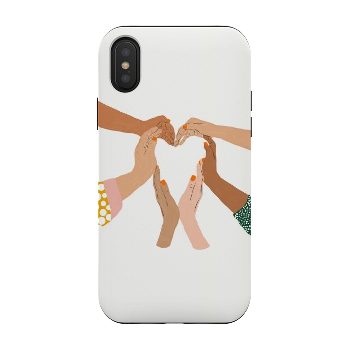 iPhone Xs / X StrongFit Indiscrimination | Anti-Racism Painting | Unity Illustration | Women Empowerment Growth Mindset by Uma Prabhakar Gokhale