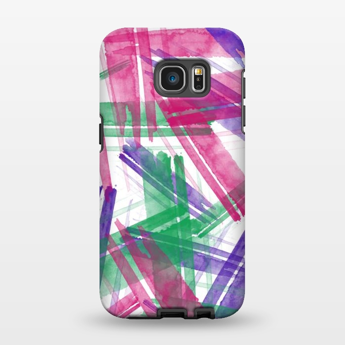 Galaxy S7 EDGE StrongFit Fantastic Watercolor Strokes by Creativeaxle