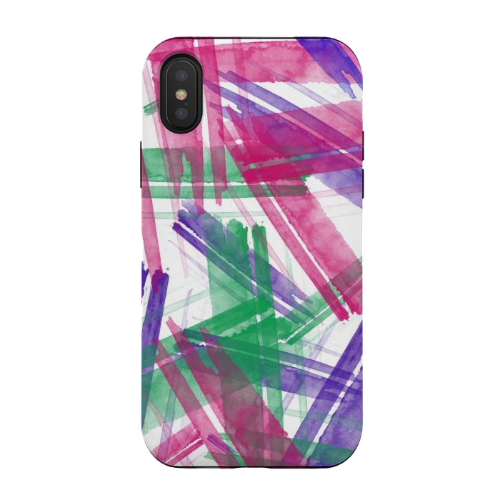 iPhone Xs / X StrongFit Fantastic Watercolor Strokes by Creativeaxle