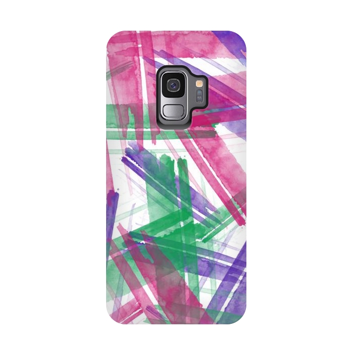 Galaxy S9 StrongFit Fantastic Watercolor Strokes by Creativeaxle