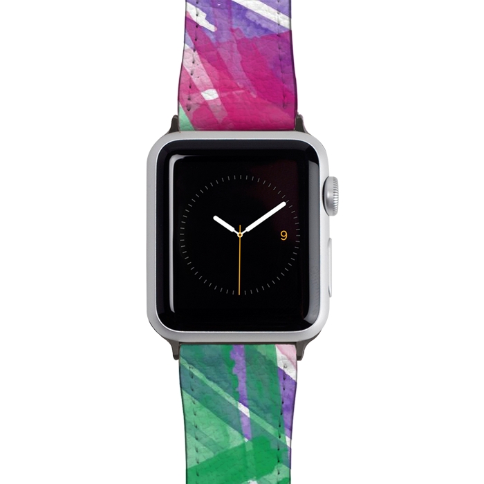 Watch 38mm / 40mm Strap PU leather Fantastic Watercolor Strokes by Creativeaxle