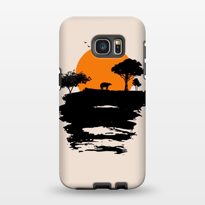 Galaxy S7 EDGE StrongFit Bear Travel on Mountain by Creativeaxle