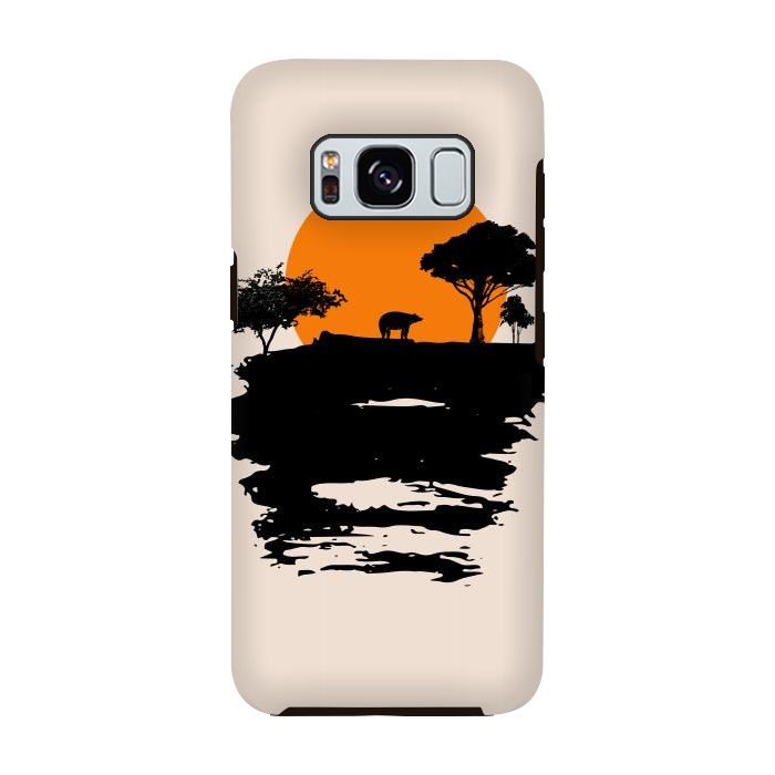 Galaxy S8 StrongFit Bear Travel on Mountain by Creativeaxle