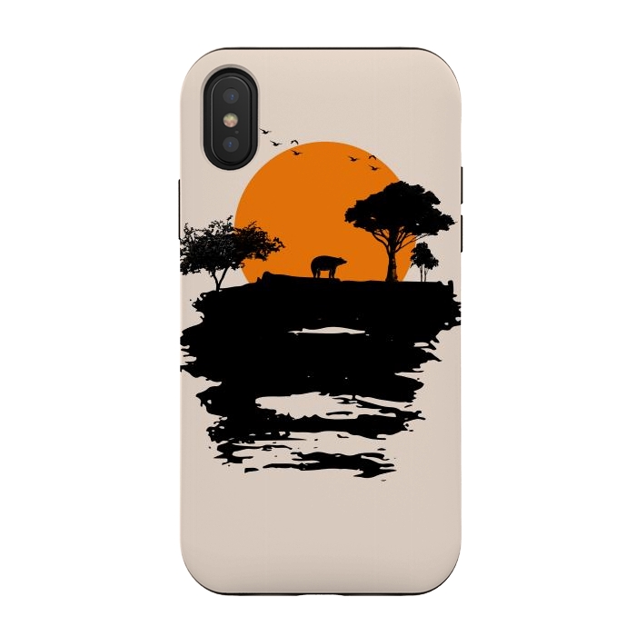 iPhone Xs / X StrongFit Bear Travel on Mountain by Creativeaxle