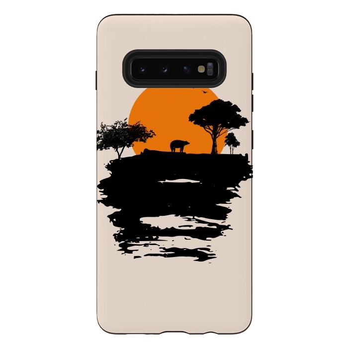 Galaxy S10 plus StrongFit Bear Travel on Mountain by Creativeaxle