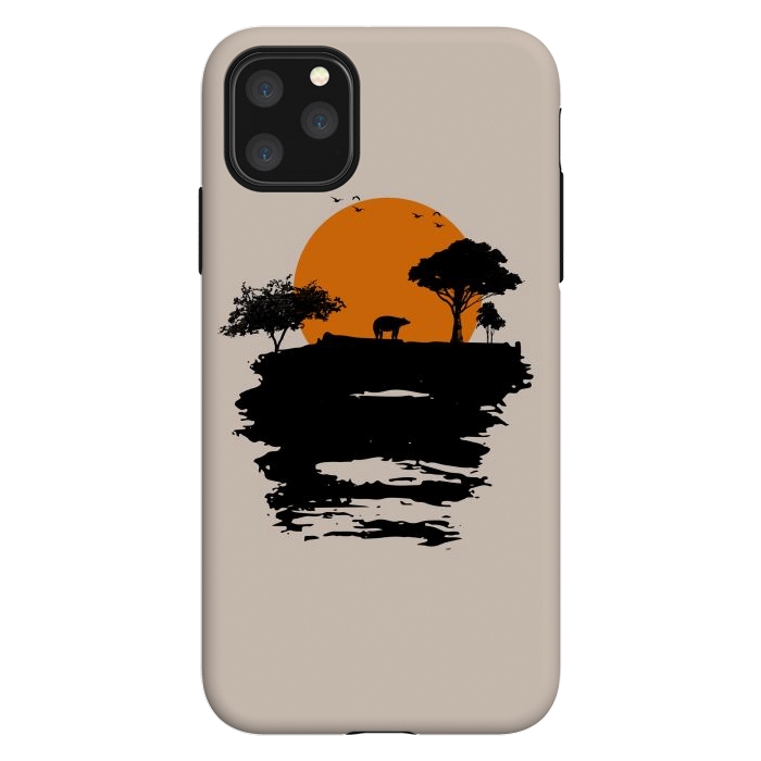 iPhone 11 Pro Max StrongFit Bear Travel on Mountain by Creativeaxle