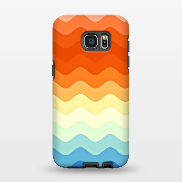 Galaxy S7 EDGE StrongFit Color Waves by Creativeaxle