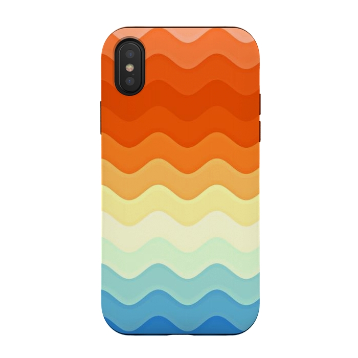 iPhone Xs / X StrongFit Color Waves by Creativeaxle