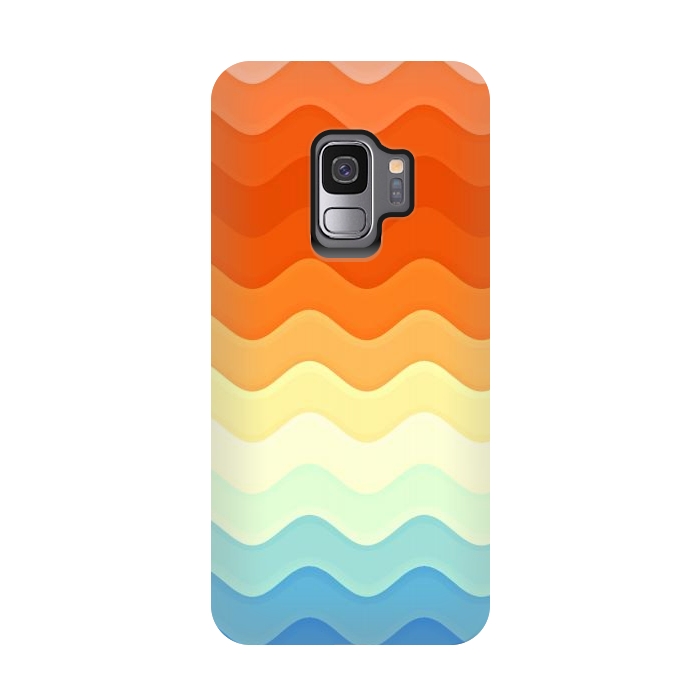 Galaxy S9 StrongFit Color Waves by Creativeaxle