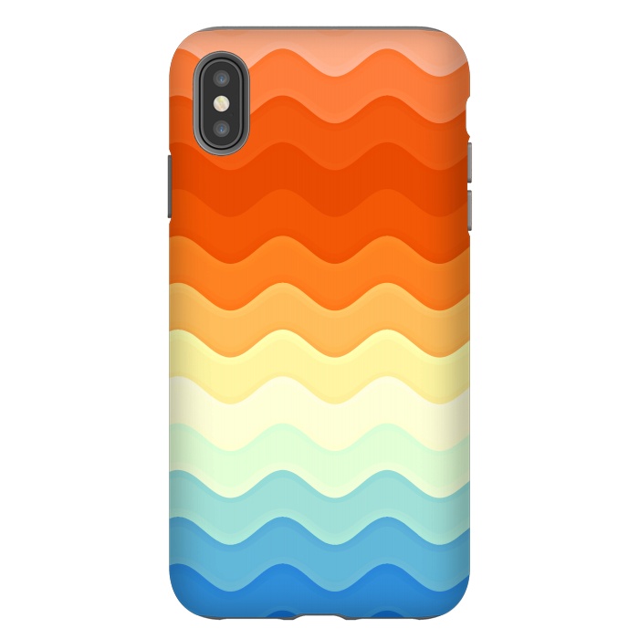 iPhone Xs Max StrongFit Color Waves by Creativeaxle