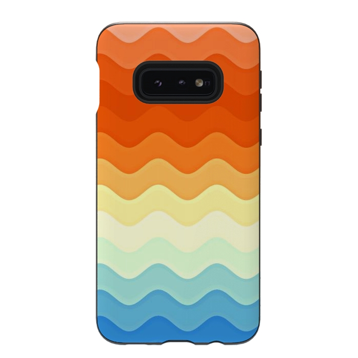 Galaxy S10e StrongFit Color Waves by Creativeaxle