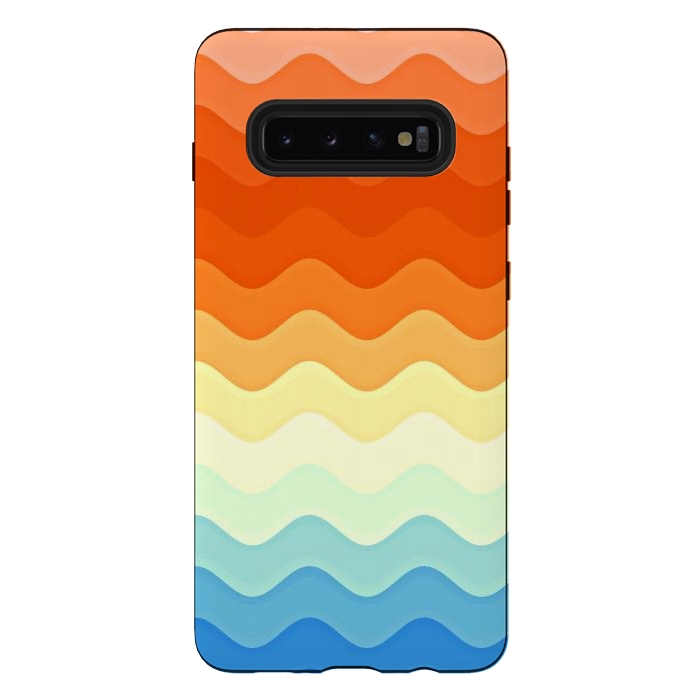 Galaxy S10 plus StrongFit Color Waves by Creativeaxle