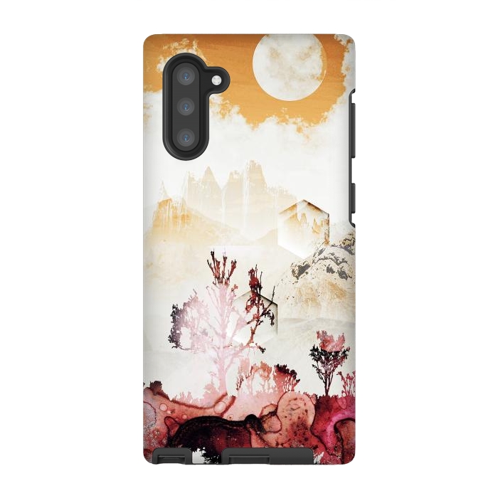 Galaxy Note 10 StrongFit Desert oasis painted landscape by Oana 