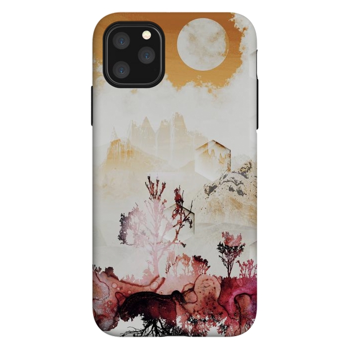 iPhone 11 Pro Max StrongFit Desert oasis painted landscape by Oana 