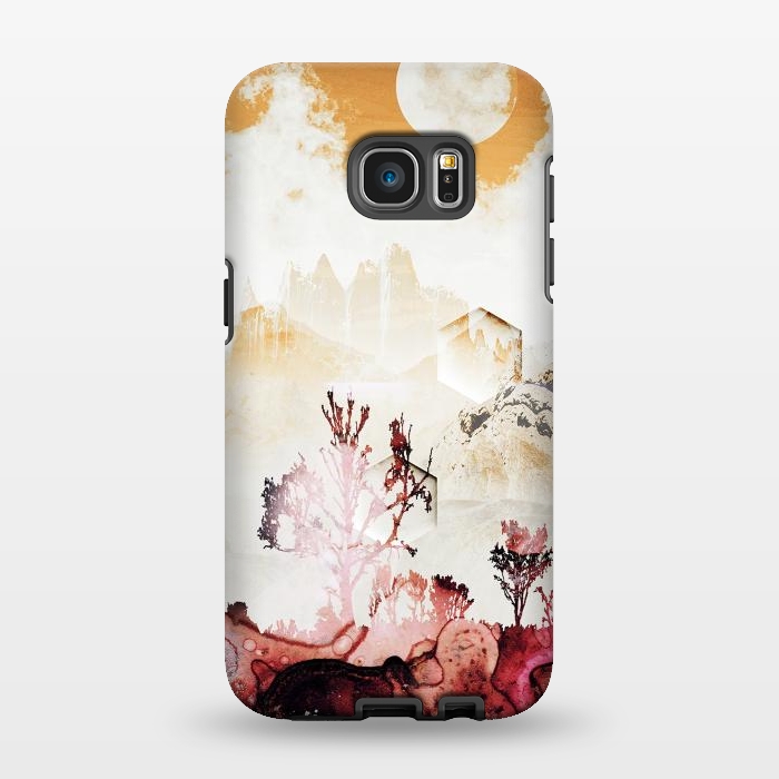 Galaxy S7 EDGE StrongFit Desert oasis painted landscape by Oana 