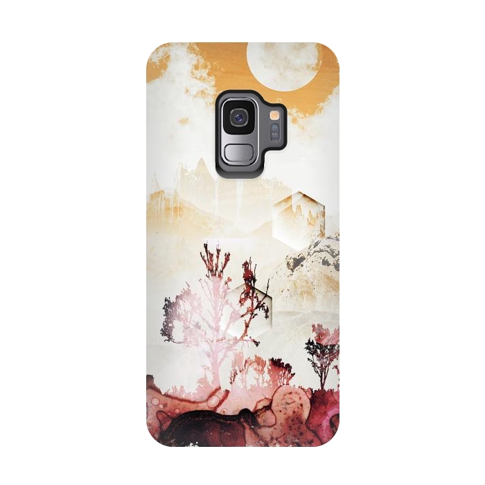 Galaxy S9 StrongFit Desert oasis painted landscape by Oana 