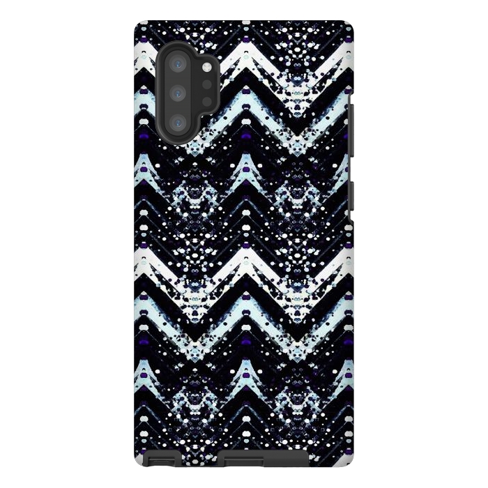 Galaxy Note 10 plus StrongFit Snowy mountains zigzag ethnic pattern by Oana 