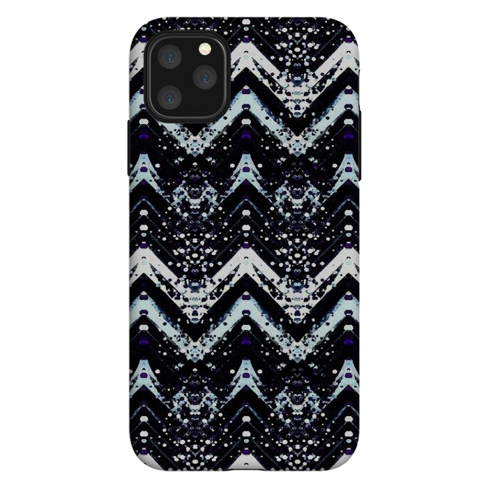 iPhone 11 Pro Max StrongFit Snowy mountains zigzag ethnic pattern by Oana 