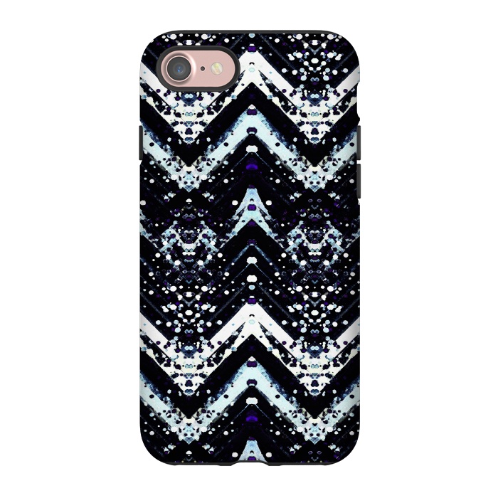 iPhone 7 StrongFit Snowy mountains zigzag ethnic pattern by Oana 