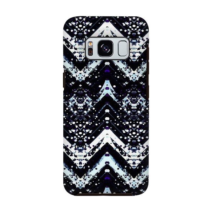 Galaxy S8 StrongFit Snowy mountains zigzag ethnic pattern by Oana 