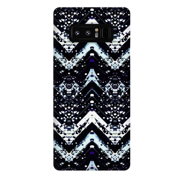 Galaxy Note 8 StrongFit Snowy mountains zigzag ethnic pattern by Oana 