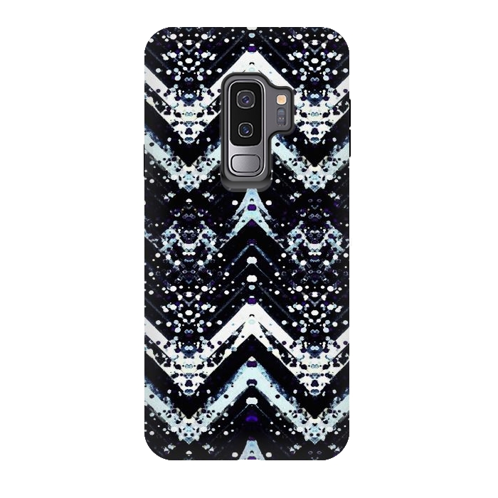 Galaxy S9 plus StrongFit Snowy mountains zigzag ethnic pattern by Oana 