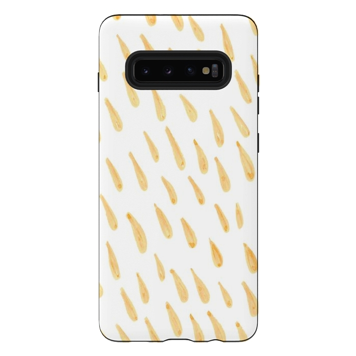 Galaxy S10 plus StrongFit Yellow Art by Joanna Vog