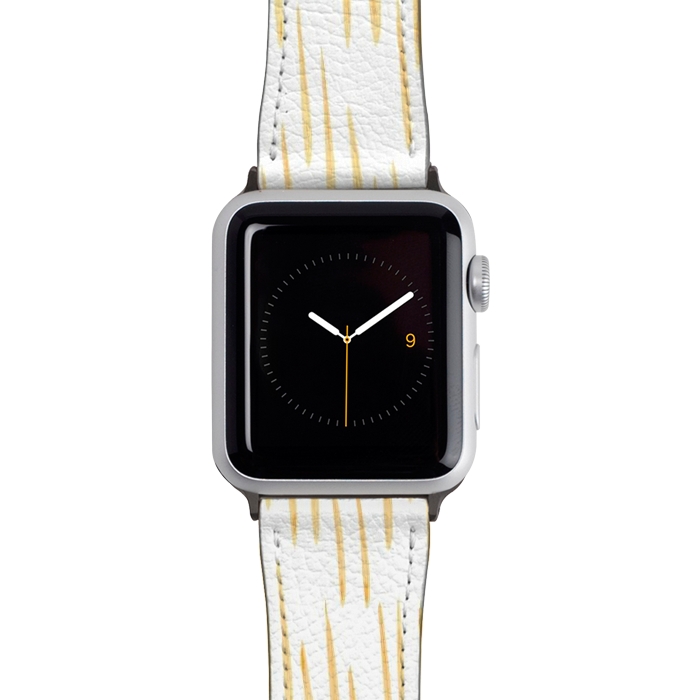 Watch 38mm / 40mm Strap PU leather Yellow Art by Joanna Vog