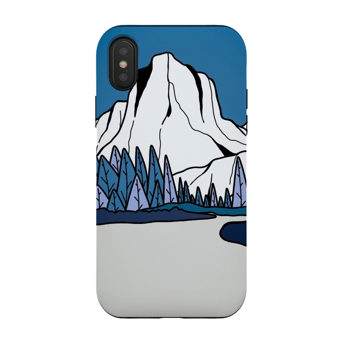 iPhone Xs / X StrongFit Blue peak hill by Steve Wade (Swade)