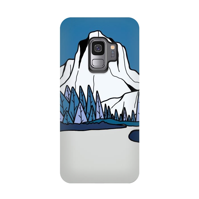 Galaxy S9 StrongFit Blue peak hill by Steve Wade (Swade)