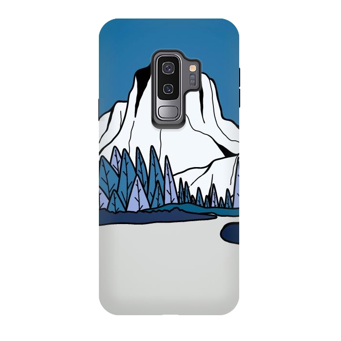 Galaxy S9 plus StrongFit Blue peak hill by Steve Wade (Swade)