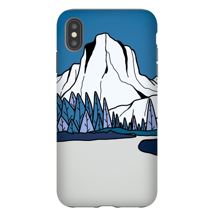 iPhone Xs Max StrongFit Blue peak hill by Steve Wade (Swade)