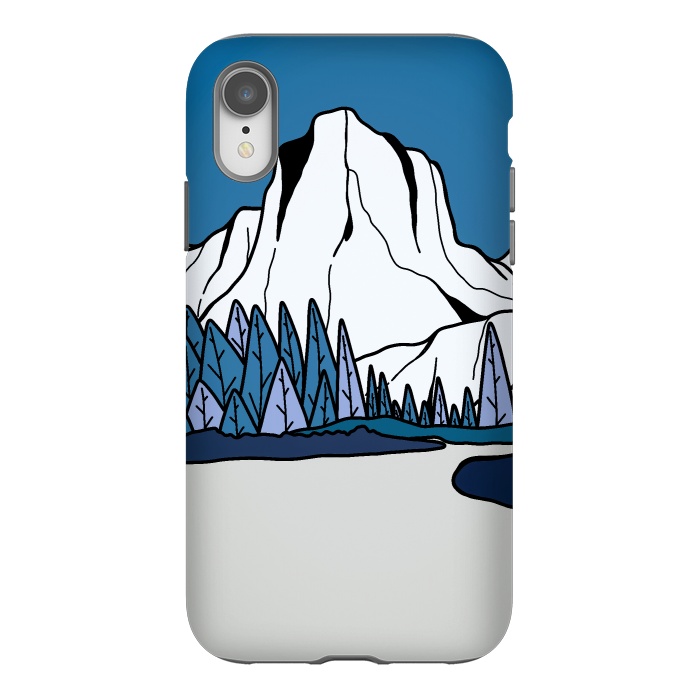 iPhone Xr StrongFit Blue peak hill by Steve Wade (Swade)