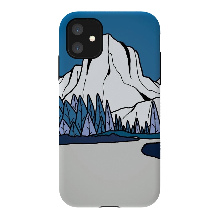 iPhone 11 StrongFit Blue peak hill by Steve Wade (Swade)