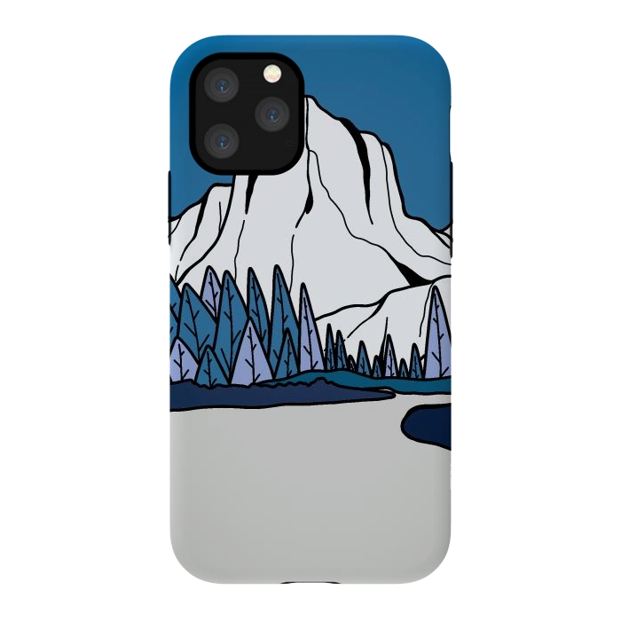 iPhone 11 Pro StrongFit Blue peak hill by Steve Wade (Swade)
