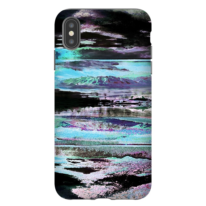 iPhone Xs Max StrongFit Stylised blue purple mountain landscape by Oana 