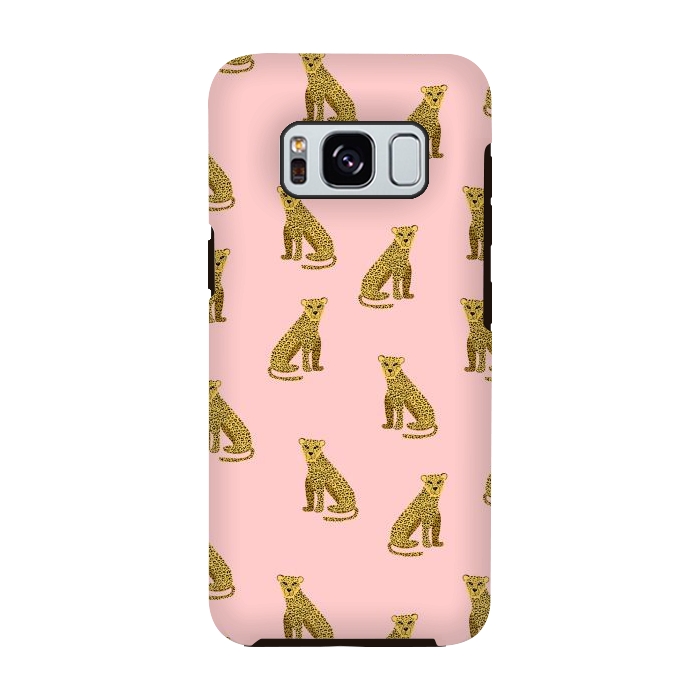 Galaxy S8 StrongFit Leopard. Pink pattern by Julia Badeeva