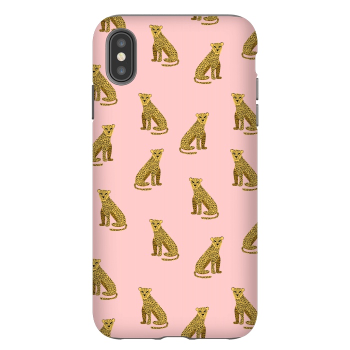 iPhone Xs Max StrongFit Leopard. Pink pattern by Julia Badeeva