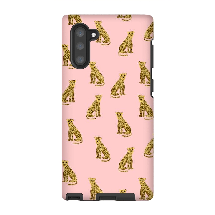Galaxy Note 10 StrongFit Leopard. Pink pattern by Julia Badeeva